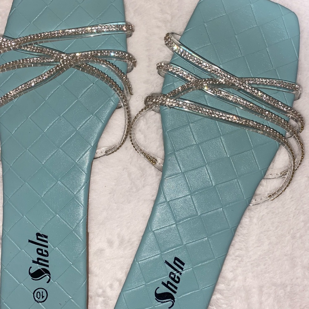 Shein Sparkly SIZE 10 Sandals